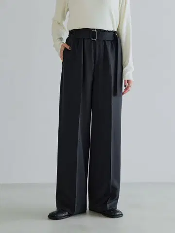 crewre 프리 허리 벨트 팬츠 ink black