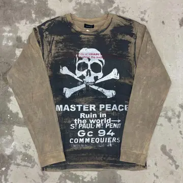 에이치 나오토 그런지 롱 T 스컬 skull 헤이세이 y2k 00s 갸루