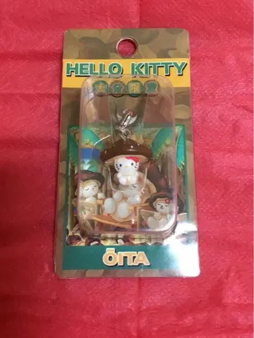 미개봉 새상품 키티 스트랩 오이타 한정판 돈코이 표고버섯 2003년