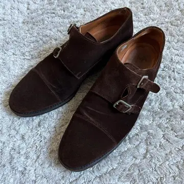 다크 브라운 스웨이드 더블 몽크 신발