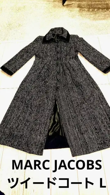 MARC JACOBS 트위드 개성있는 롱 코트 L 마크제이콥스