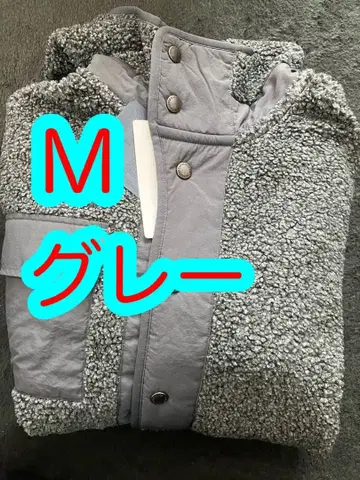 GU 엔지니어드 가먼츠 보아 플리스 스냅 후드티 M 그레이