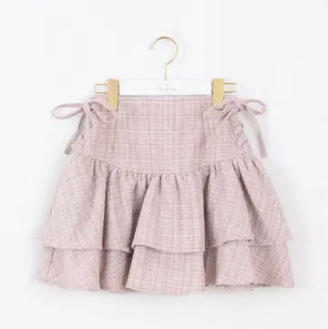 레이스업 프릴 스커트 에블린 evelyn 핑크