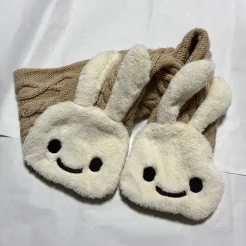 큔 머플러 베이지 겨울 다이컷 얼굴 옷깃 머플러