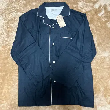 무인 플란넬 긴팔 파자마 XL 네이비