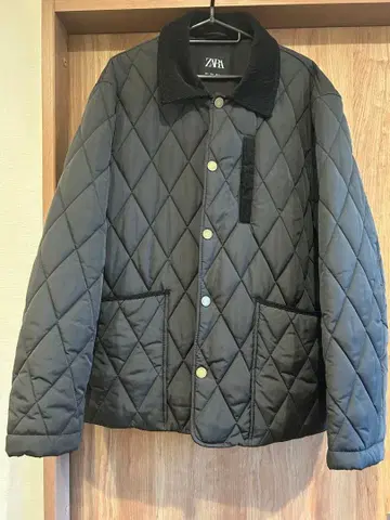 ZARA 남성용 블랙 퀼팅 자켓 L 사이즈