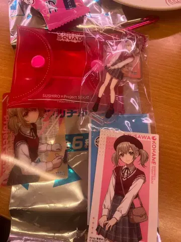 프로세카 스시로 아크릴 스탠드 카드 스티커 아즈사와 코하네