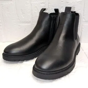 새상품 ZARA 블랙 사이드 고어 부츠 미사용품 여성용 24cm