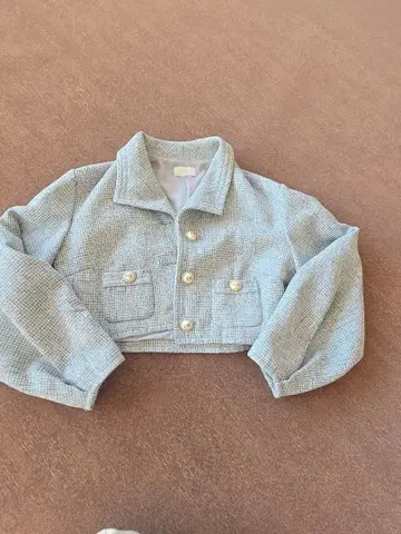 cliny 스카이블루 크롭 자켓