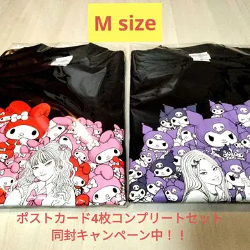 토미에 쿠로미 토미에 마이멜로디 라기트 T셔츠 M 엽서 4장 세트