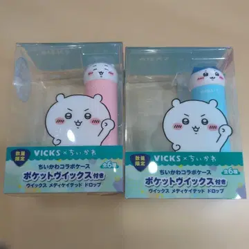 VICKS 메디케이티드 드롭스 치이카와 콜라보 케이스만 하치와레 등