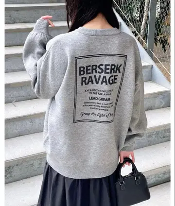 INGNI 백 박스 로고 튜닉 니트