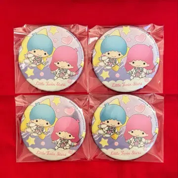 리틀트윈스타 캔뱃지 4점 산리오 x 우타프리 키키라라 샤니라이