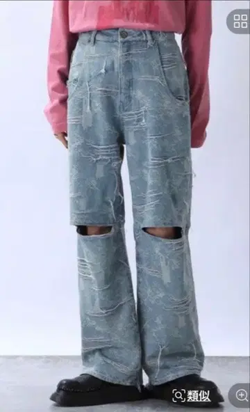 지나시스 JEANASIS 슬릿 데님 팬츠 청바지 M 완판템