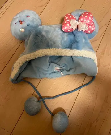 디즈니 블루 리본 도트 팬캡 미니