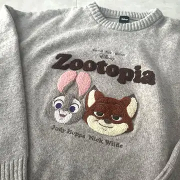 [ 미사용 새상품 ] 주토피아 니트 풀오버 L 사이즈 다크 베이지