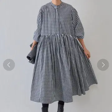 비어즐리 선염 개더 원피스