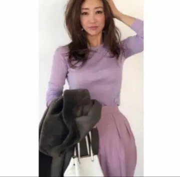 드로어 라벤더 긴팔 니트 1