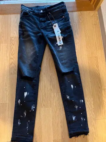 PURPLE BRAND 데미지 스키니 데님