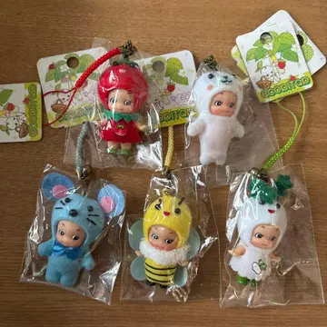 에코핏 큐피 봉제 인형 마스코트 큐피 5개 세트 레트로