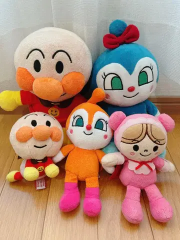 호빵맨 동료들 봉제 인형 대소 5체