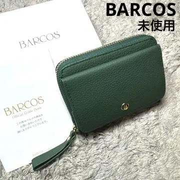 [ 미사용 ] BARCOS 발코스 지갑 피콜라 뱀피 가죽 그린