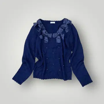 archive 엑시즈팜 coquette 리본 비즈 니트