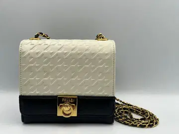 페레보르사 PELLE BORSA 화이트/블랙 숄더백