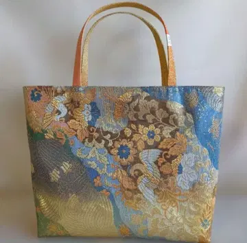 순수 실크 중고 후쿠로 오비 리메이크 토트백