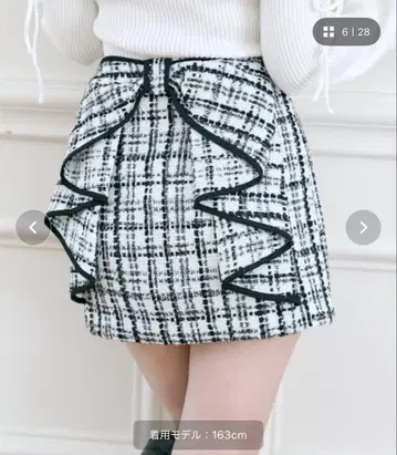 OLIVE des OLIVE 백리본 트위드 스커트