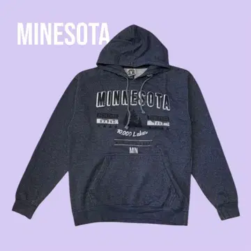 minesota 프린트 후드티 L 사이즈 풀오버 속기모 A522