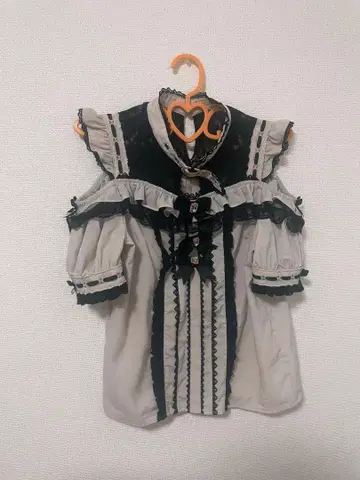 [ 중고품 ] LIZLISA 3개 리본 프론트 초커 블라우스