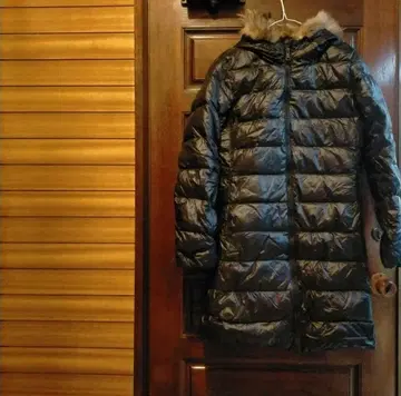 CHICREED 블랙 롱 다운 자켓 후드 퍼