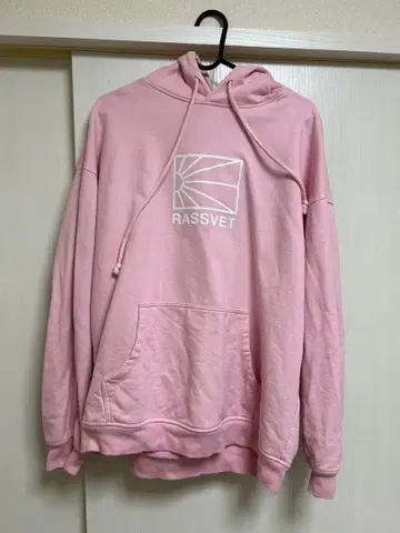 RASSVET 핑크 후드티 후드 부착