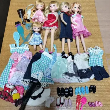 리카짱 인형 세트와 의상 다수