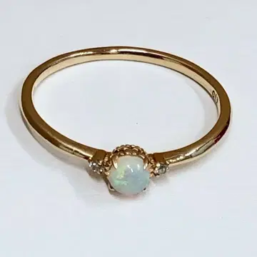 agete 아가트 K10 오팔 x 다이아몬드 반지