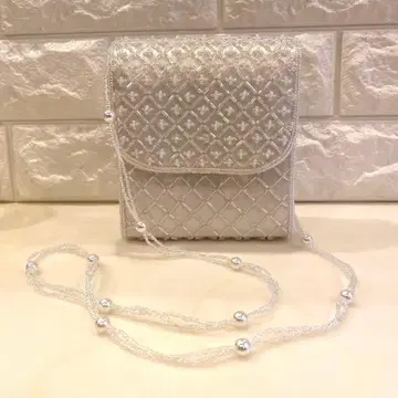 화이트 비즈 펄 키라키라 파티 백