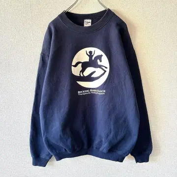 GILDAN 애니멀 말 모티브 테라피 승마 스포츠 네이비 M