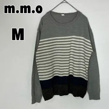 m.m.o (M) 보더 니트 스웨터
