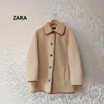 ZARA 보아 코트 무스탕풍 자켓 베이지 따뜻한 아우터 자라