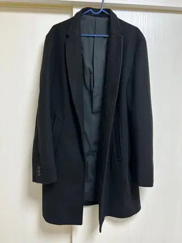 TAKA-Q 블랙 체스터 코트 XL