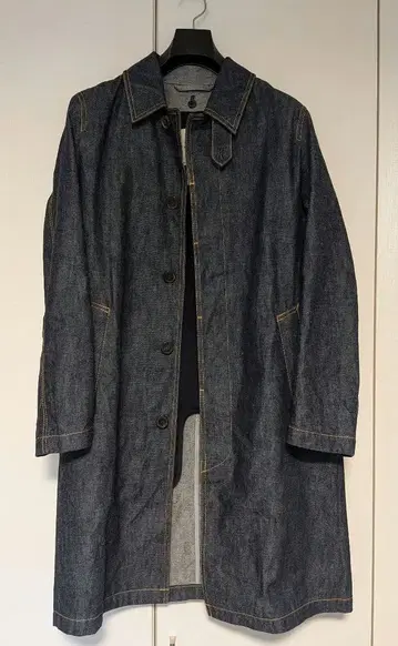 [ 새상품급 ] 매킨토시 인디고 데님 스텐카라 코트 34