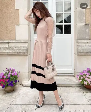 [ 파티 / 결혼식도 ok ] 엘레강트 긴팔 니트 원피스