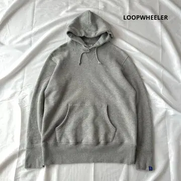 LOOPWHEELER 풀오버 후드티 그레이 M