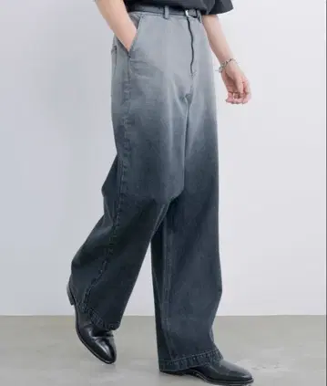 SINSS/와이드 스트레이트 그라데이션 데님