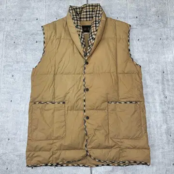 DAKS 다운 베스트 숄카라 일본제 체크 닥스