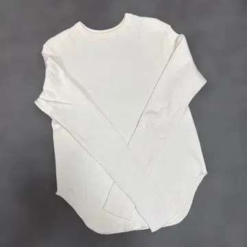 Americana 써멀 긴팔T셔츠 숄더패치 아이보리 손가락 구멍