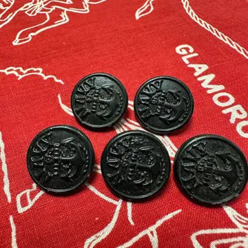 US Navy 데님 숄카라 체인지 버튼 5개 세트 블랙 컬러 USMC