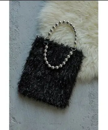 라메 샤기 핸드백 파티 백