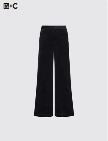 완판 레어 UNIQLO C 코듀로이 와이드 팬츠 블랙 61